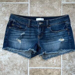 BP. Denim Frayed Distressed Shorts Size 9